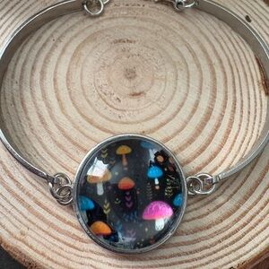Handcrafted Neon Mushroom Bracelet